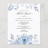 Budget Floral Script Watercolor Brautparty (Vorderseite)