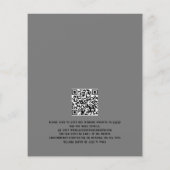 Budget Floral Skeleton Minimalistisch QR Code Hoch (Rückseite)
