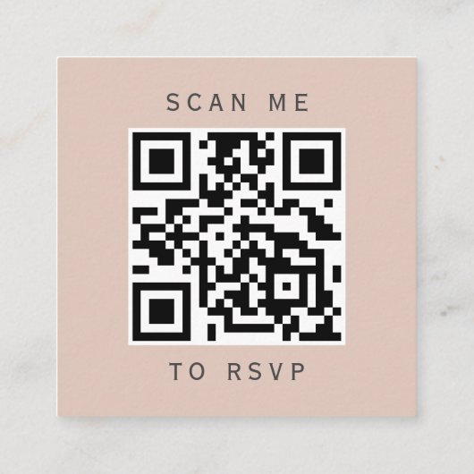 Budget Floral Spring Wedding QR Code UAWG Begleitkarte (Rückseite)