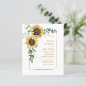 Budget Floral Sunflower Eukalyptus Wedite (Stehend Vorderseite)