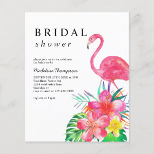 BUDGET Floral Tropical Flamingo Brautparty