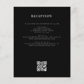 Budget Floral Wappen Monogram Wedding QR Code Flyer (Hinten)