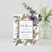 Budget Floral Watercolor Kaninchen Osterfeier Einl (Stehend Vorderseite)