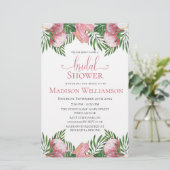 Budget Floral Watercolor Tropical Paradise Bridal (Stehend Vorderseite)