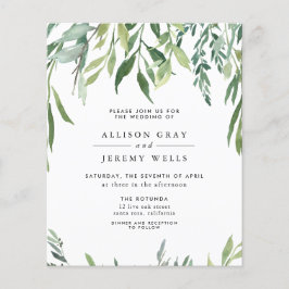Budget Floral Wedding Einladung Flyer