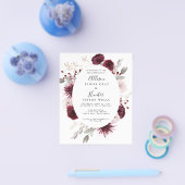 Budget Floral Wedding Einladung Flyer (Einzeln)