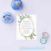 Budget Floral Wedding Einladung Flyer (Einzeln)