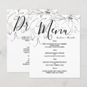 Budget Floral WEDDING MENU. (Vorne/Hinten)