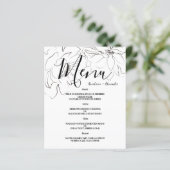 Budget Floral WEDDING MENU. (Stehend Vorderseite)