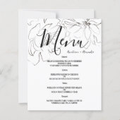 Budget Floral WEDDING MENU. (Vorderseite)