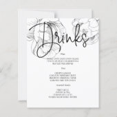 Budget Floral WEDDING MENU. Flyer (Rückseite)