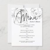 Budget Floral WEDDING MENU. Flyer (Vorderseite)