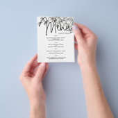Budget Floral WEDDING MENU. Flyer (Gruppe)