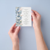 Budget Floral Wedding Programm Karte. Flyer (Gruppe)