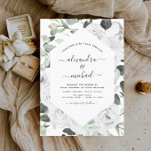 Budget Floral White Roses Eucalyptus Wedding