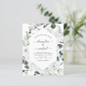 Budget Floral White Roses Eucalyptus Wedding (Stehend Vorderseite)