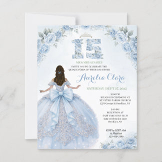BUDGET Florale Blaue Prinzessin Coquette Quinceane