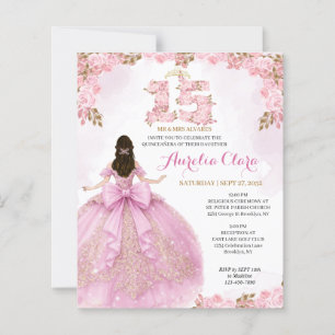 BUDGET Florales Blush-Kleid Coquette Quinceanera
