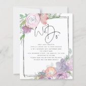 BUDGET Florals bubbly We Do QR Wedite Einladung (Vorderseite)