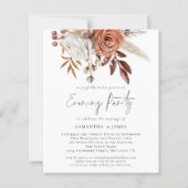 Budget Florals QR Code Wedding Abend Party (Vorderseite)