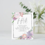 Budget Florals Scribble Rahmen 50. Party Einladung (Stehend Vorderseite)