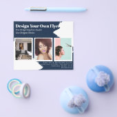 BUDGET-Flyer-KOSTENLOSE Design-Vorlage Abstrakt bl Flyer (Einzeln)