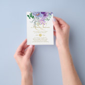 BUDGET Flyer Paper Lila Floral Wedding (Gruppe)