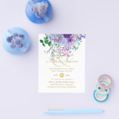 BUDGET Flyer Paper Lila Floral Wedding (Einzeln)