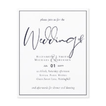 BUDGET Flyer Paper Midnight Blue Wedite