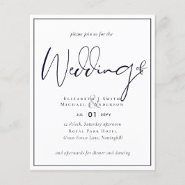 BUDGET Flyer Paper Midnight Blue Wedite