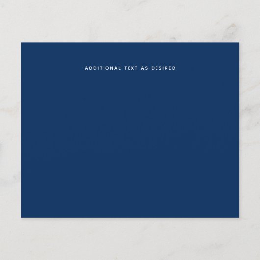 BUDGET Flyer Paper Navy Blue Wedding (Hinten)