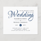 BUDGET Flyer Paper Navy Blue Wedding (Vorne)