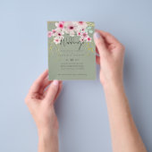 BUDGET Flyer Paper Sage Pink Floral Wedding (Gruppe)