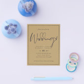 BUDGET FLYER Paper Wedding Gold Navy (Einzeln)