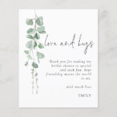 Budget Foliage Foto Liebe Hug Brautparty Dank (Vorderseite)