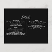 Budget Foliage Foto Wedding Details Einladung (Rückseite)