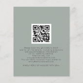 Budget Foliage Gold Sage QR Code Einladung (Rückseite)