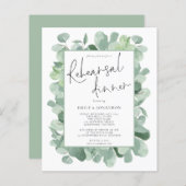 Budget Foliage Hochzeit Probe Dinner Einladung (Vorne/Hinten)