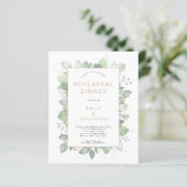 Budget Foliage Hochzeit Probe Dinner Einladung (Stehend Vorderseite)