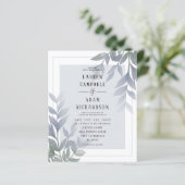 Budget Foliage Lila Lilac Hochzeitseinladung (Stehend Vorderseite)