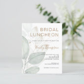 Budget Foliage Luncheon Bridal Dusche Einladung (Stehend Vorderseite)