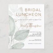 Budget Foliage Luncheon Bridal Dusche Einladung (Vorderseite)