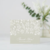 Budget Foliage White Script Bale Green Vielen Dank (Stehend Vorderseite)