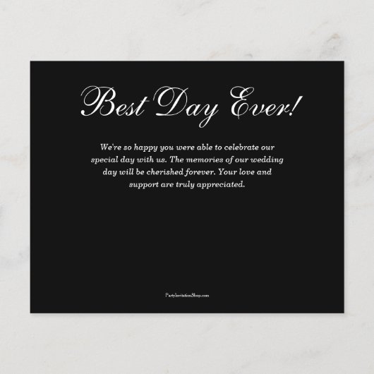 Budget Foliage White Script Black Danke (Rückseite)