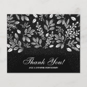 Budget Foliage White Script Black Danke (Vorderseite)