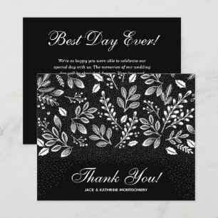 Budget Foliage White Script Black Danke