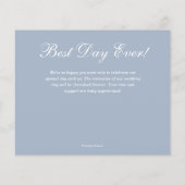 Budget Foliage White Script Dusty Blue Vielen Dank (Rückseite)