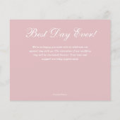 Budget Foliage White Script Dusty Rose Danke (Rückseite)