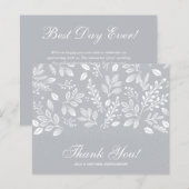 Budget Foliage White Script Gray Vielen Dank (Vorne/Hinten)