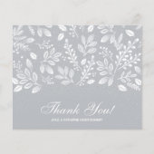 Budget Foliage White Script Gray Vielen Dank (Vorderseite)